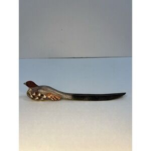 Hand Carved Wooden Bird Letter Opener Hand Painted Decorative Collectible 7"